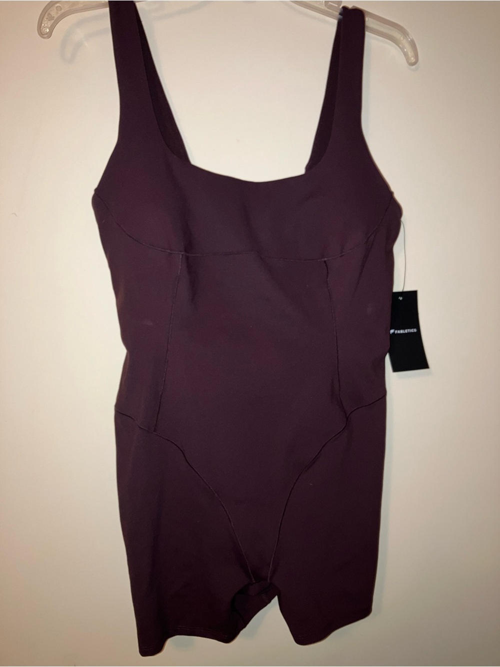 Fabletics NWT Plum Purple Scoop Neck Sculpting Romper